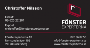 christoffer Nilsson fönsterexperterna